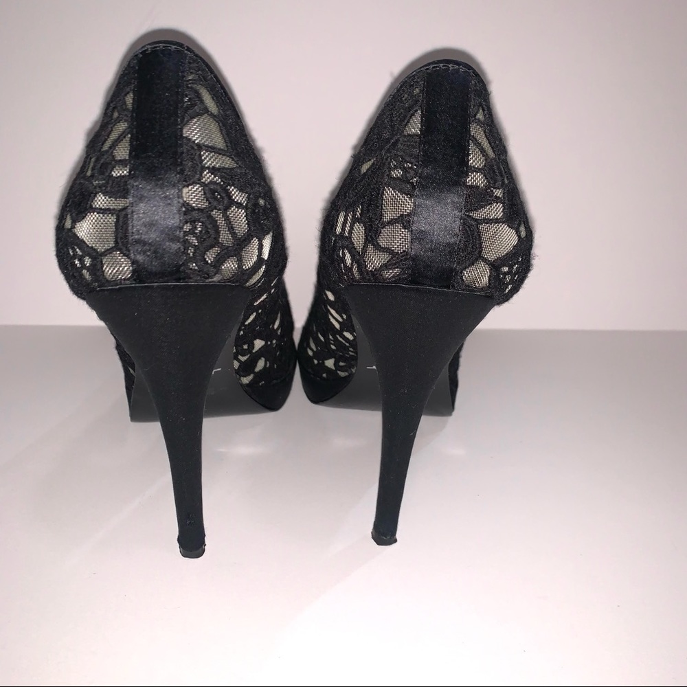 Joey Women’s Black Lace Heels - Picture 6 of 7